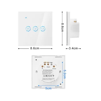 

EU Smart Curtain Motor Home WiFi Electrical Touch Blinds Curtain Rail Switch APP Voice Control By Echo Track Smart Blinds Motor