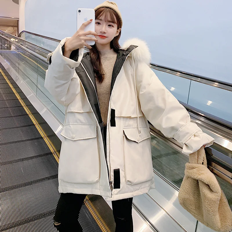 

Loog send to overcome Paragraph Overcome Female 2020 Winter New Collar Fur Collar Jacket Casual Warm Jacket