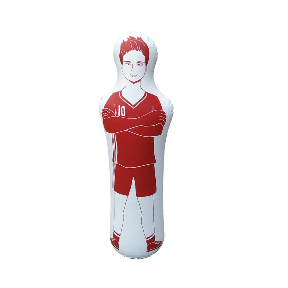160 см для взрослых надувной футбольный тренировочный держатель для ворот стакан воздушный футбольный поезд манекен инструмент ПВХ надувной тумблер настенный футбол - Цвет: Красный