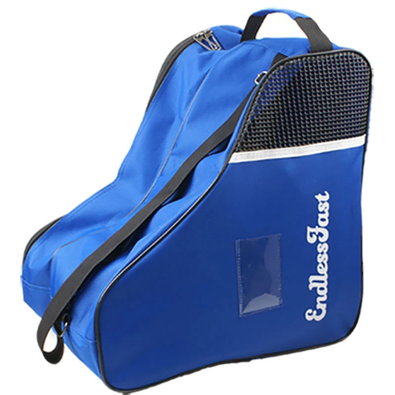 Профессиональная сумка для скейта, рюкзак, увеличивающая емкость, сумка для хранения роликовых фигурных коньков, сумка на плечо, розовый, синий, для детей и взрослых - Цвет: Blue