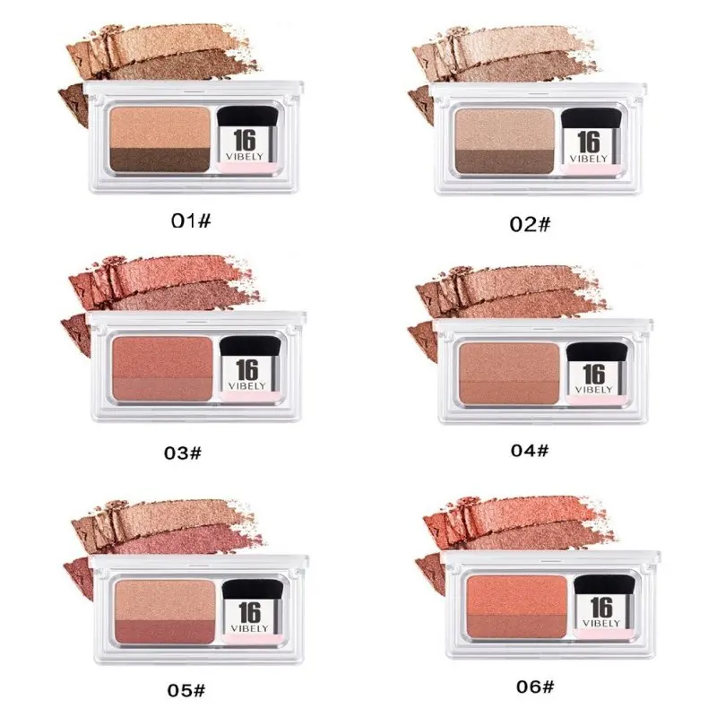 

Double Color Lazy Eyeshadow Professional Makeup Palette Waterproof Pigment Shimmer Eye Color Korean Cosmetics 2019