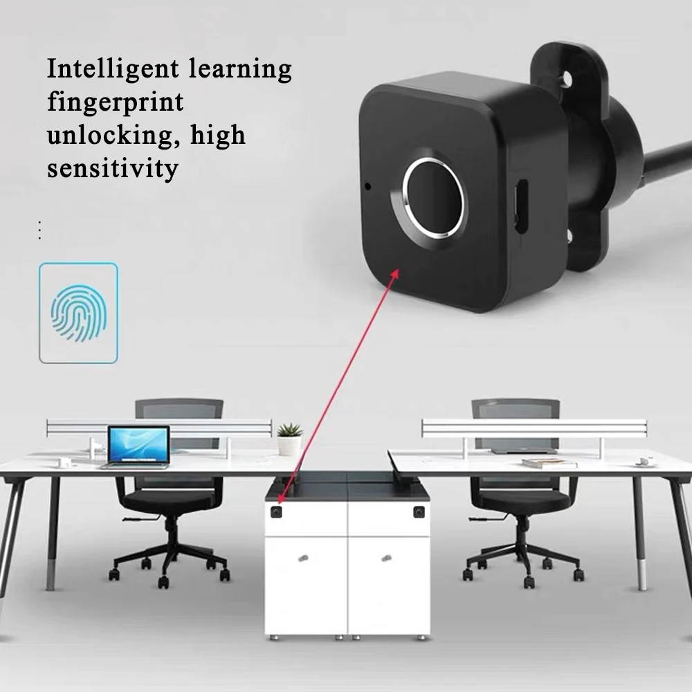 Блокировка отпечатков пальцев от кражи Простая установка электронный шкаф домашний безопасный ABS Мини ящик без ключа умный офис SmartLock