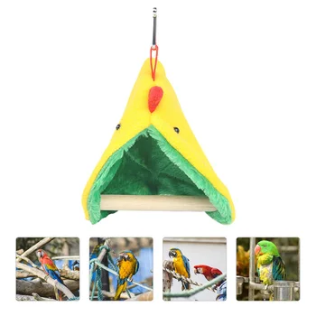 

1Pc Warm Chic Lovely Cute Stylish Bird Hanging Bed Bird Hammock Plush Birds Nest Parrot Hanging Nest for Parrot Pet Shop