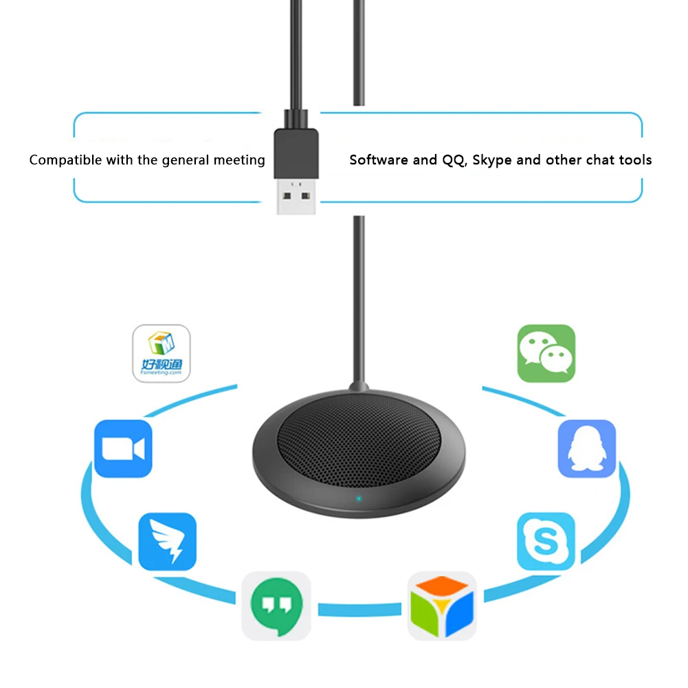 USB конденсаторный микрофон 360 всенаправленный компьютер PC голосовой для