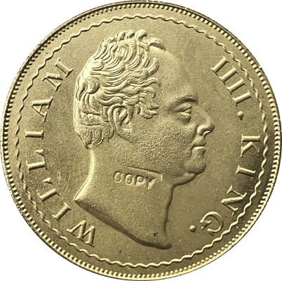 Индия-британская 2 Mohur-Уильям IV узор 1835 копии монет 31 мм