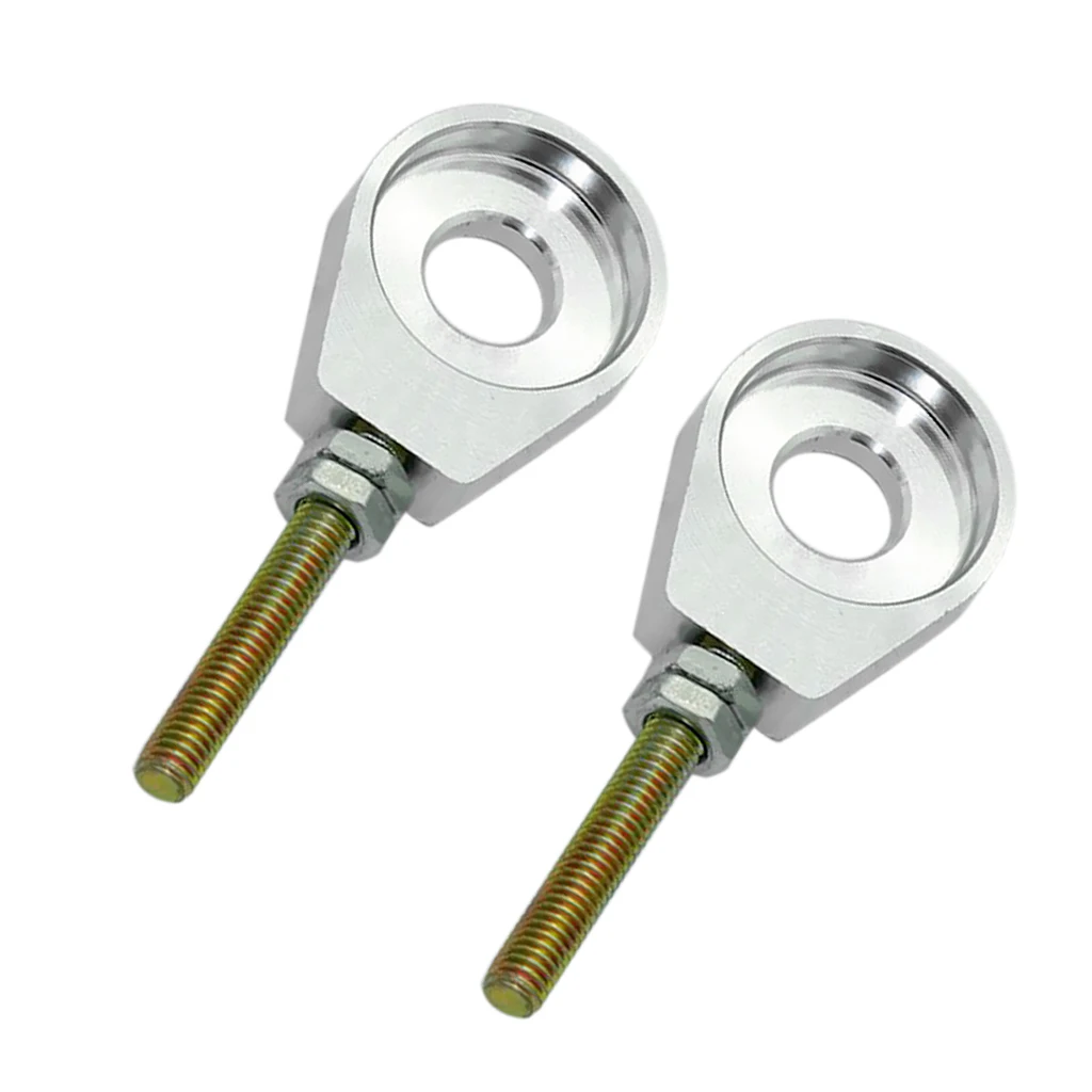 MagiDeal 2x 12mm Motorcycle ATV Chain Adjuster Tensioner Block - Silver