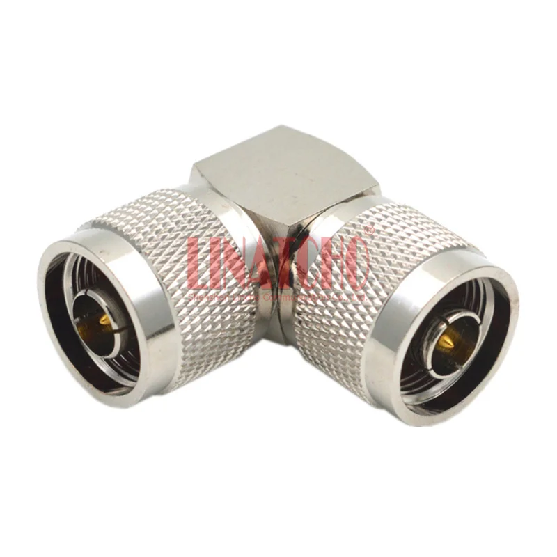 High Quality 90 Degree N L Shape Type RF 50 Ohm Brass N Male to Male Right Angle Connector