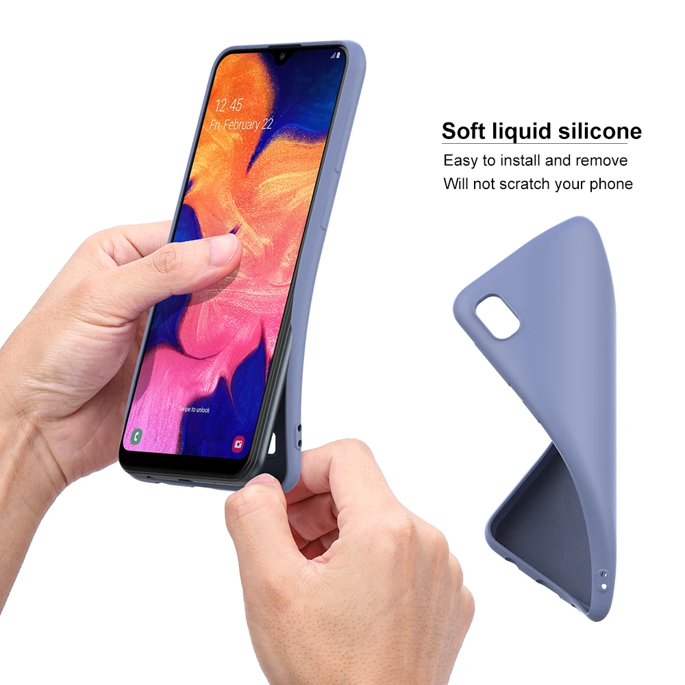 Жидкий силиконовый чехол для samsung Galaxy A10 гелевая Резина полная защита тела противоударный чехол для Galaxy A10