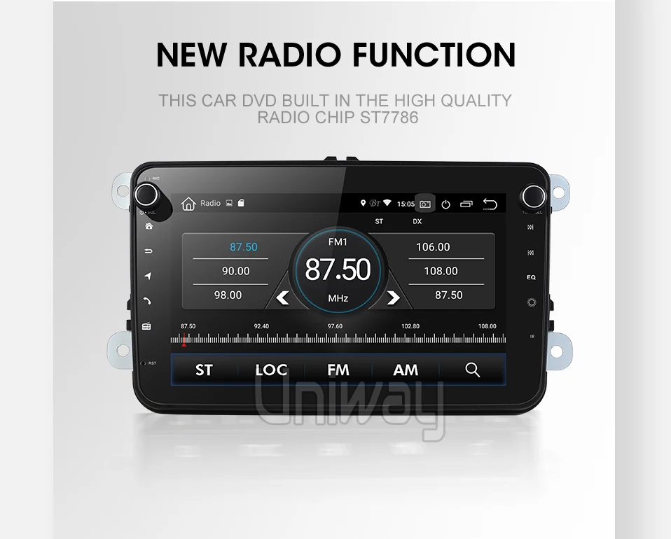 Sale uniway KCDZ8071 2G+32G android car dvd for vw polo passat b6 b7 golf 5 tiguan skoda octavia rapid fabia car radio navigation 2