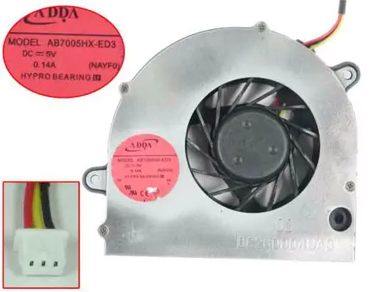 

ADDA AB7005HX-ED3 (NAYF0) DC280004UA0 DC 5V 0.14A Сервер вентилятор охлаждения