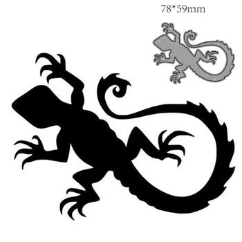 

Metal cutting dies cut die mold Animal lizard decoration Scrapbook paper craft knife mould blade punch stencils