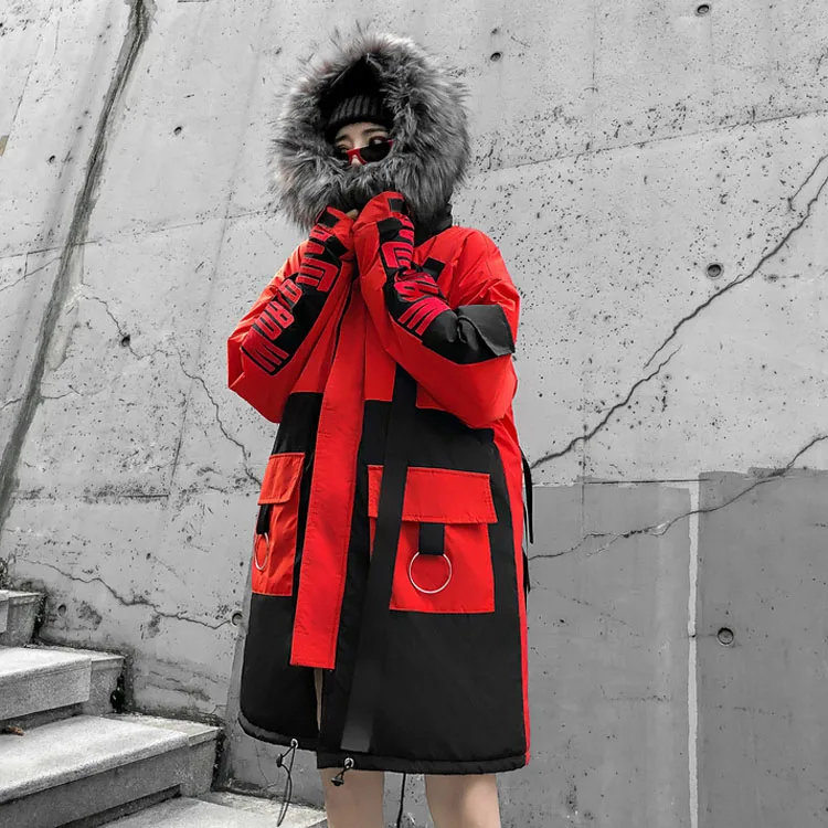 red Зимний Тренч, мужское модное длинное пальто,, толстое пальто, Теплая мужская одежда - Цвет: red