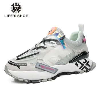 

2020 New Colorful Men's Sneakers Fashion Breathable Men Chunky Shoes Trainers Street Style Male Footwear casual Platform sneaker