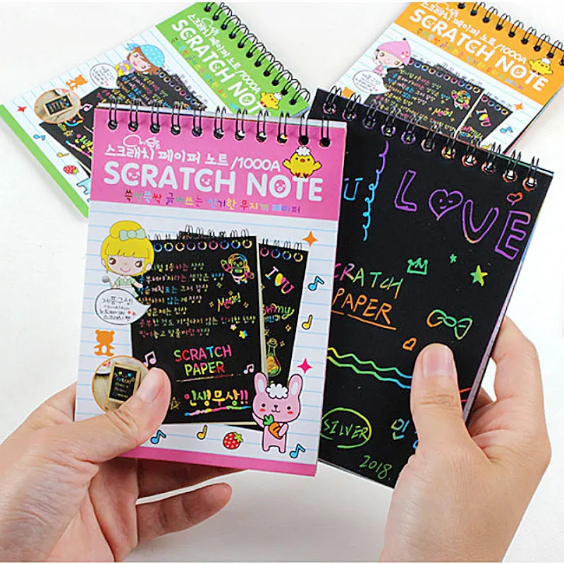 Волшебный Цвет Радуга скретч книга стол креативный блокнот бумага живопись