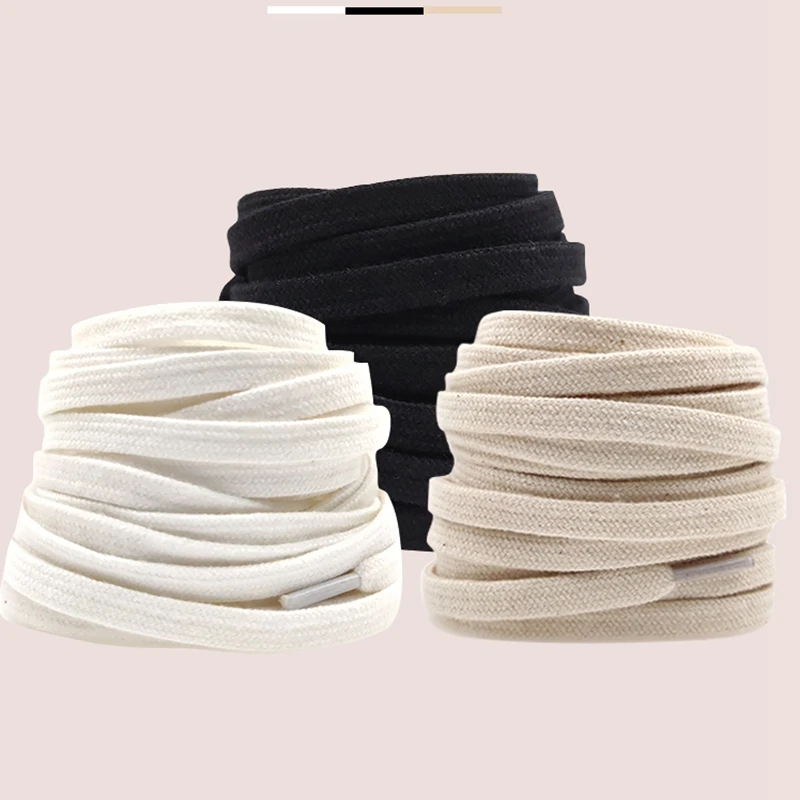 Shoelaces Strings Sneaker Canvas Flat Retro Classic Sport-Boo Cotton 1pair Double-Weave