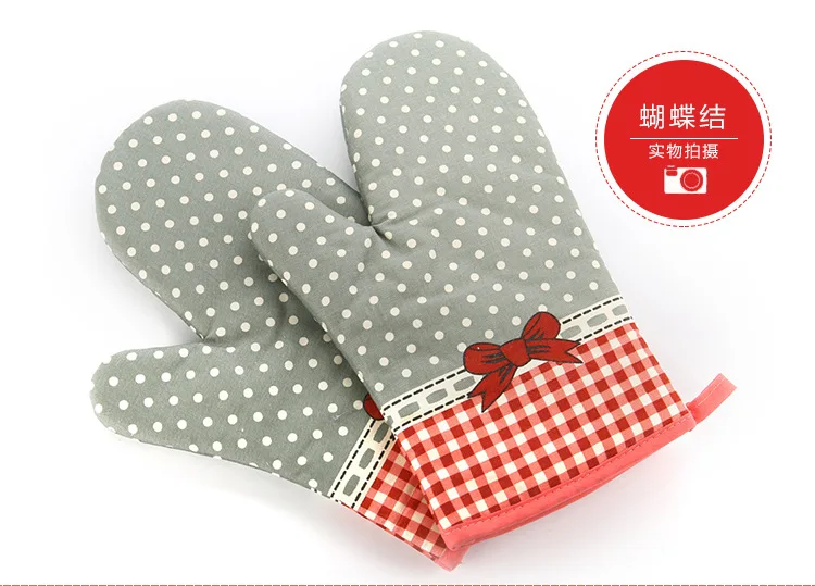 Insulation Gloves Temperature Microwave Oven Glove Insulated Heat Resistant Slip Thickening Lengthen High-temperature Resistant