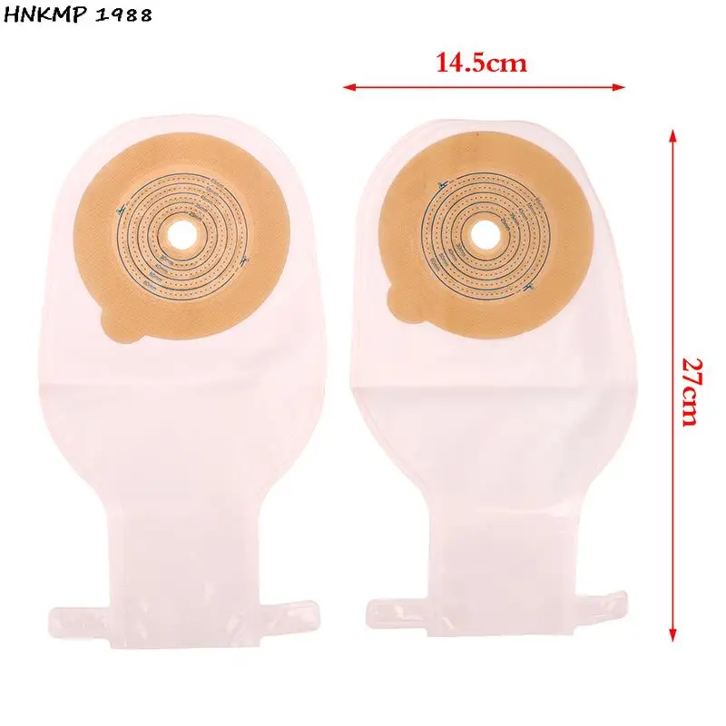 10Pcs Colostomy Bags 15-65mm Stoma Pouch Bags One-piece Open Ostomy Bags Skin Color No Need Clip Translucent Colostomy Bag 6