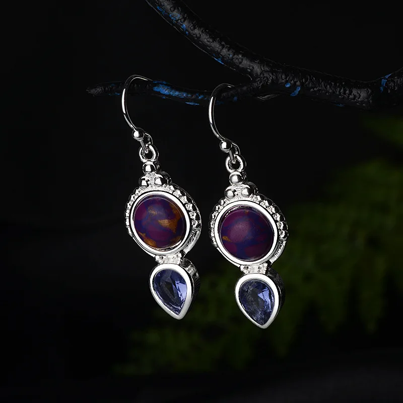 Bague Ringen, Европейский дизайн, 925 пробы, серебряная серьга с топазом для женщин, вечерние ювелирные аксессуары