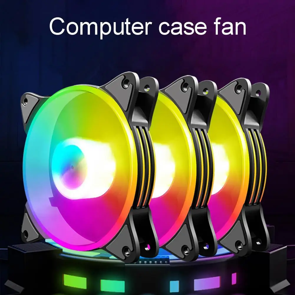 COOLMOON вентиляторы RGB привлекательные Охлаждения Красочные 12 см компьютер чехол