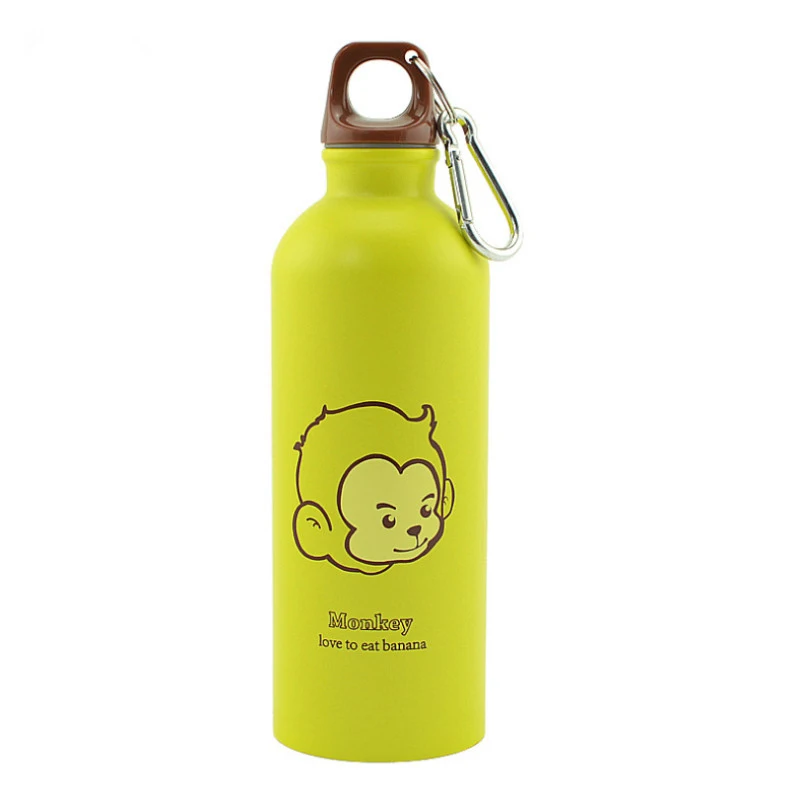 Yellow monkey Новинка, мультяшная портативная бутылка из нержавеющей стали для спорта на открытом воздухе, для путешествий, кемпинга, холодного чайника, велосипедная бутылка - Цвет: Yellow monkey
