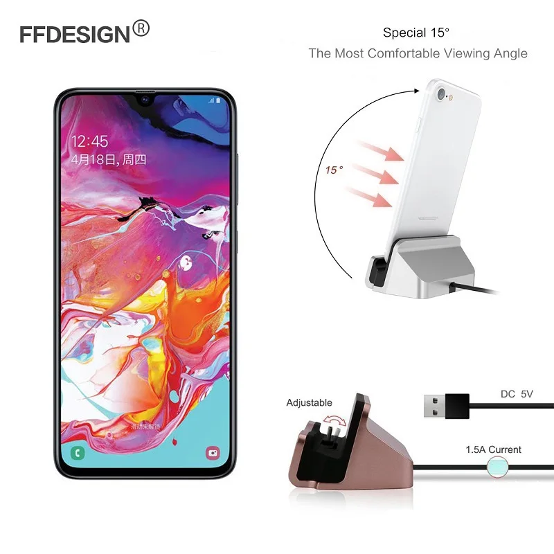 Зарядная док-станция 2-в-1 usb-кабель для синхронизации и зарядки Samsung Galaxy A70 A50 A40 A30 A20