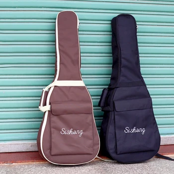

New 41 Inch Premium Acoustic Guitar Gig Bag Carry Case Backpack Waterproof Soft Nonwovens Interior Thicken Pad 2 Pockets