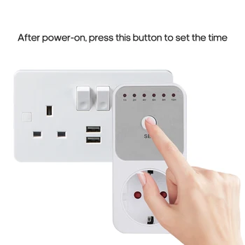 

US EU UK Plug Electricity Power Metering Socket 10Hr Timer Socket Countdown Intelligent Time Setting Switch Timer Control Socket
