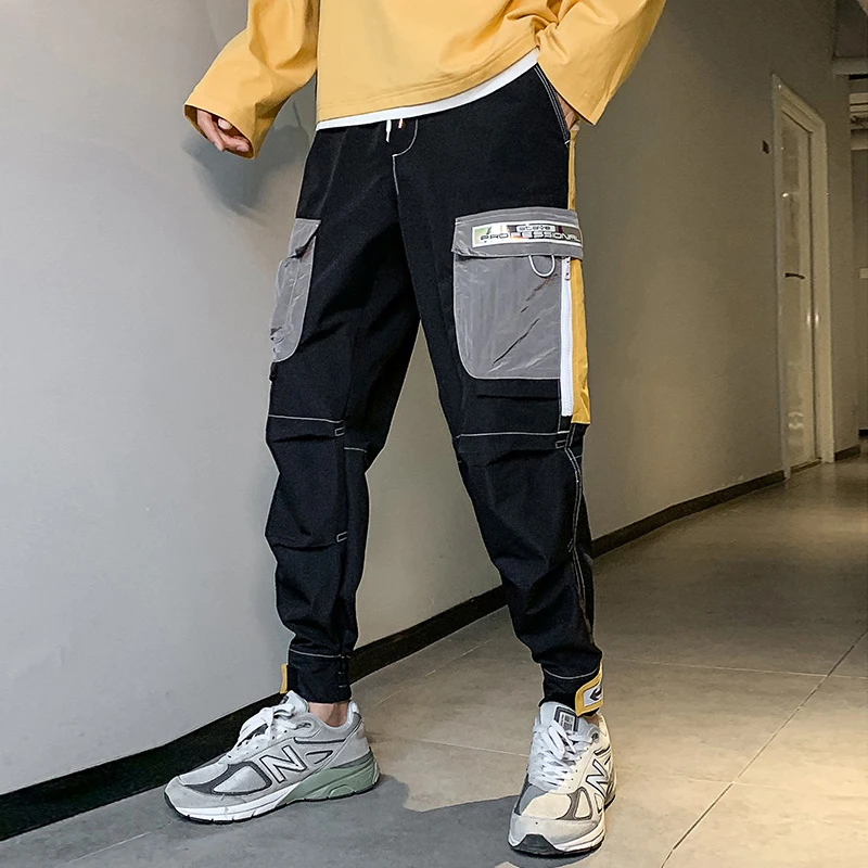 Streetwear Casual Harem Men's pants Big Pockets Joggers Men Ankle-length Cargo Pants For Men Streetwear Casual Harem Men's pants Big Pockets Joggers Men Ankle-length Cargo Pants For Men