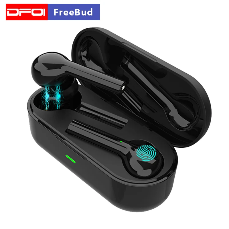 Беспроводные Bluetooth наушники DFOI FreeBud 5.0 TWS стереогарнитура для iPhone Xiaomi Samsung|Наушники