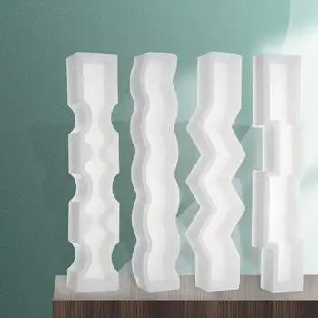 

New 3D DIY Handmade Candle Mold Silicone Mold Aroma Candle Making Crafts Model Reusable Tray Wax Melts Soap Resin Moulds 4 Types