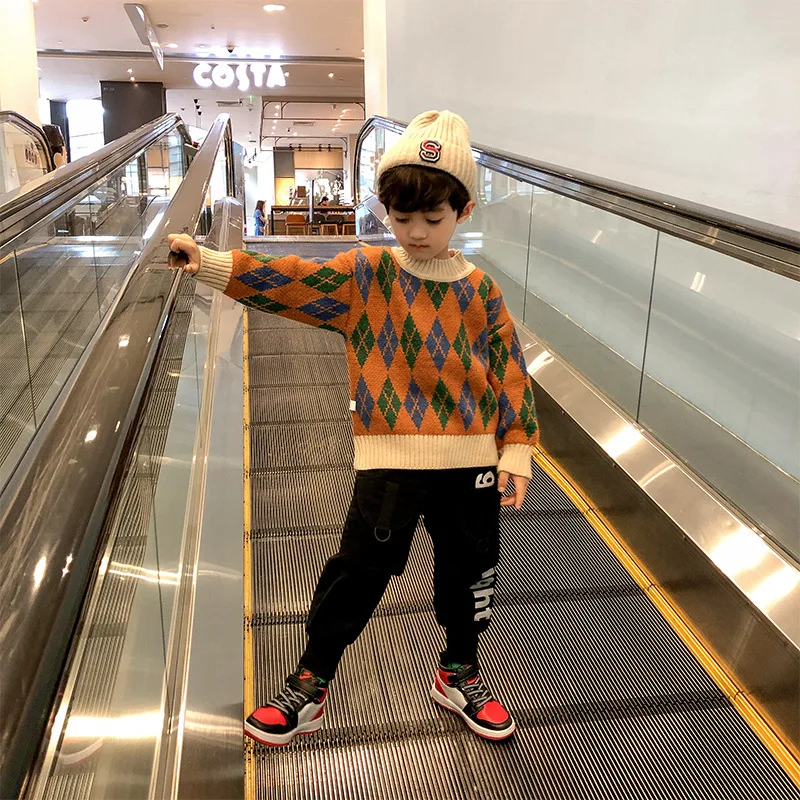 

Small CHILDREN'S Clothing Boys' Sweater 2019 New Style Autumn Handsome Baby Korean-style Children Casual Western Style Boy Autum