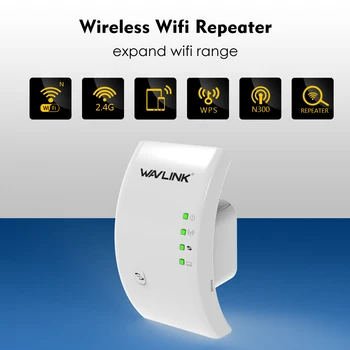 

Wavlink Wireless Wifi Extender 300Mbps Repeater 802.11b/g/n 2.4G Network Antenna WPS wifi Signal Long Range Booster Repetidor