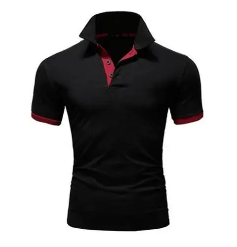 OLOEY новые модные однотонные мужские рубашки поло с отворотом воротник Slim Fit Топы Повседневные Классические мужские футболки поло рубашки S-5XL - Цвет: C85-G54-B86