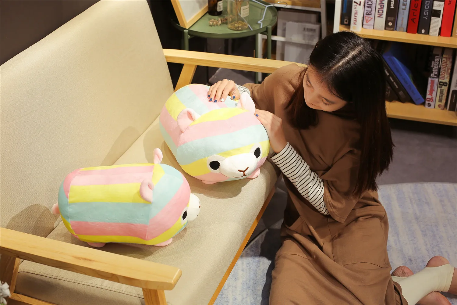 1 шт. 35-45 см Kawaii Радуга Альпака плюшевые овцы игрушка японский мягкий плюш Alpacasso детские плюшевые мягкие животные ребенок подарок на день рождения