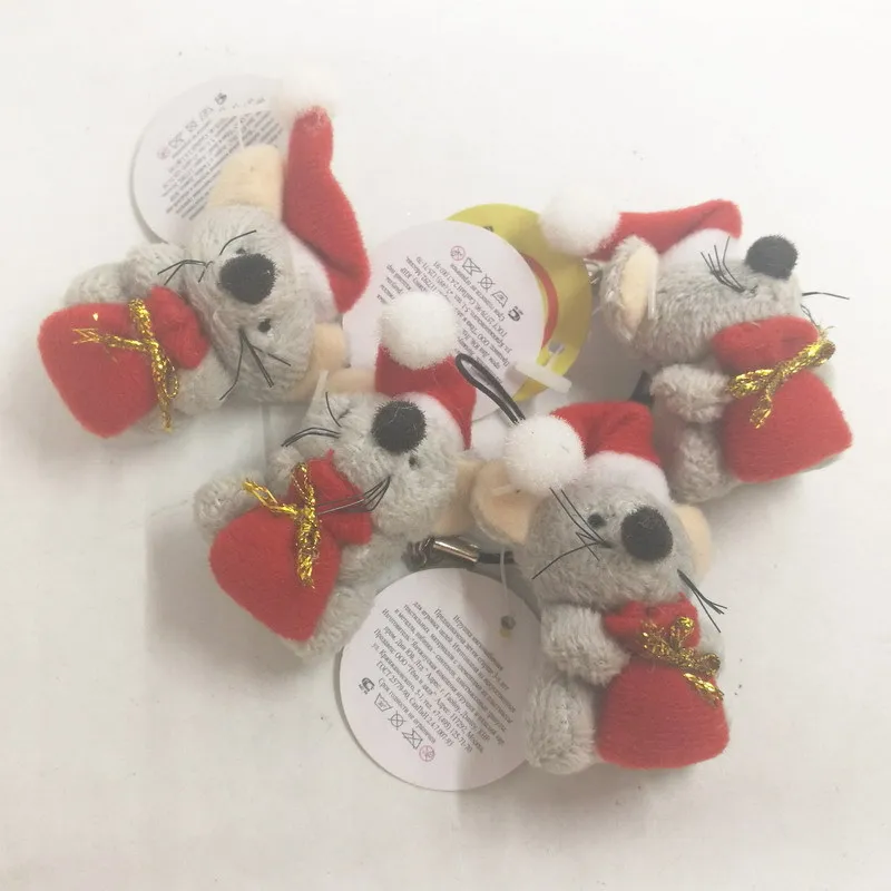 

50pcs/lot 4cm DIY Mouse Plush Doll Toy,Home Party Christmas Tree Ornaments Mouse Toy,Christmas Tree Decorations Hang Toy