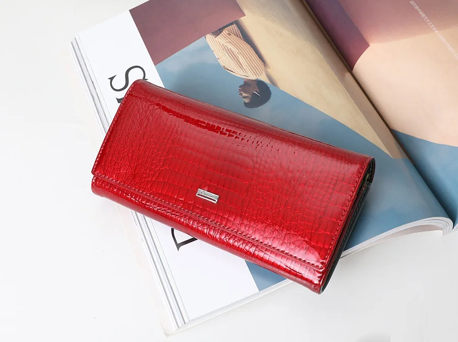 long women wallets genuine leather purse cow leather wallet women luxury brand ladies purses
