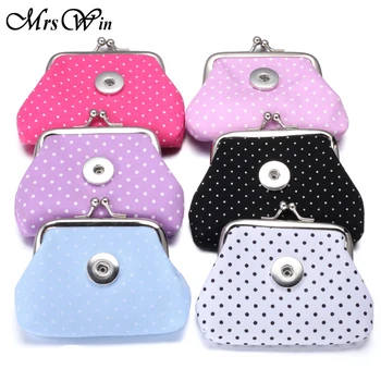 

10pcs/lot New Snap Jewelry Spot Snap Button Coin Purses Money Bags Wallets Pouch for Girl Women Valentine's Day Gift