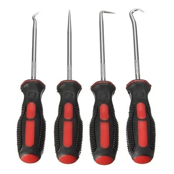 

4Pcs Stainless Steel Mini Hand Hook Fitter Tool Oil Seal Screwdriver O-ring Hook Oil Seal Puller Kit Universal Car Repair Tool N