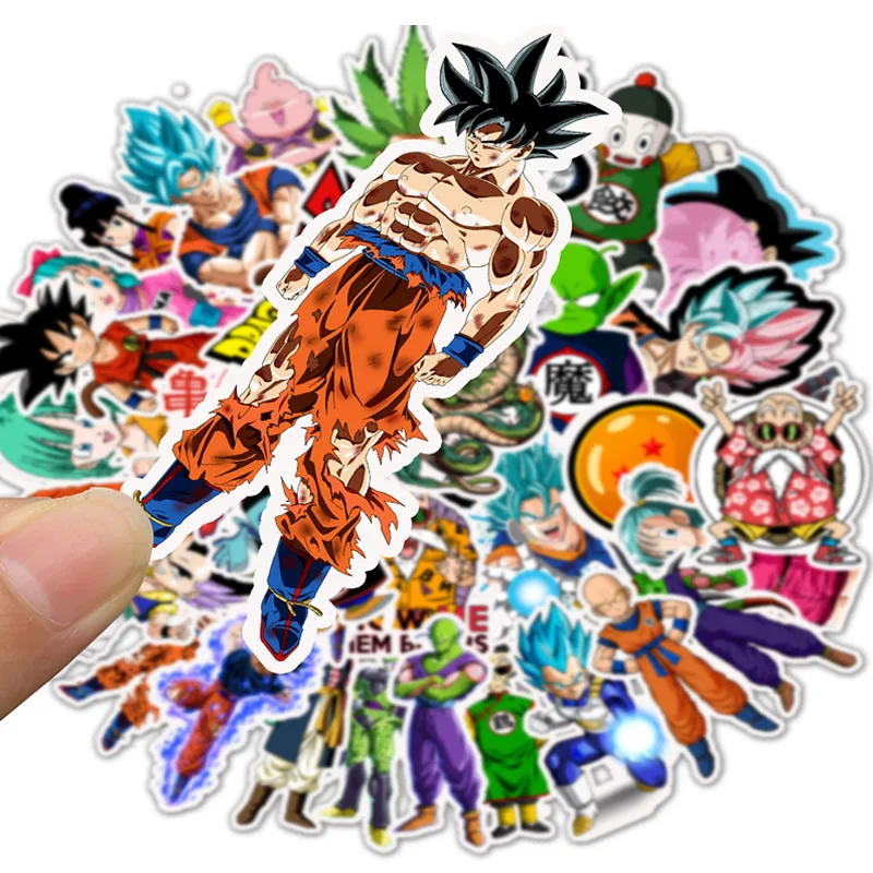 

10/30/50pcs Anime DRAGON BALL Stickers Waterproof PVC Cartoon Skateboard Travel Bicycle Suitcase Motorcycle Funny Sticker Toys
