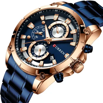 

CURREN 8360 Men Watch Brand Stainless Steel Mens Watches Chronograph Quartz Watch Men Sports Clock Relogio Masculino Reloj Hombr