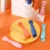 2 Шт./компл. Baby Learn Spoon Set Short Easy Spoon Мультфильм Силиконовый Прорезыватель Младенческая противоскользящая Кормление Обучение Посуда Посуда