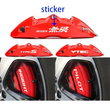 

4pcs For Honda Fit Mugen Insight Type S VTEC DOHC Modulo Vezel Pilot HI-TEMP PREMIUM BRAKE CALIPER DECALS STICKERS CAST VINYL