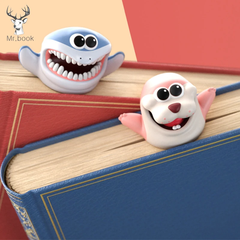 3d закладки для книг с изображением морских животных акулы осьминога черепахи