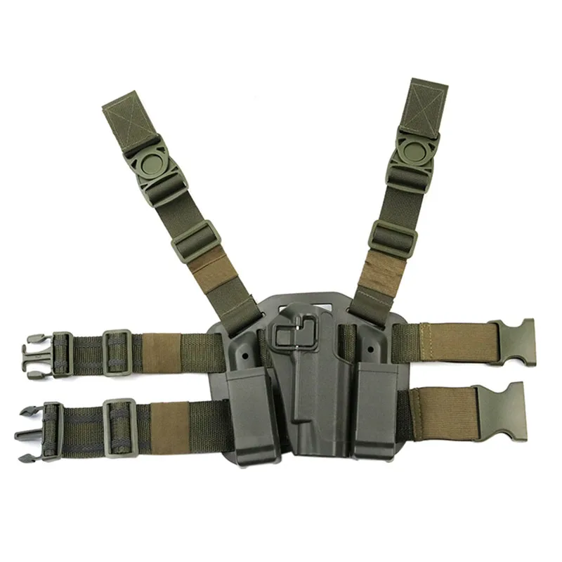 Outdoor Hunting Adjustable Holsters Pouch Quick Release Clasp Anti-slip Rubber Lining Nylon Leg Cover Pistol Strap Belt Bag