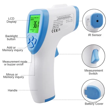 

Digital Forehead Thermometer Infrared Thermometer Adults Accurate Instant Readings Thermometer With Lcd Display For Infant Baby