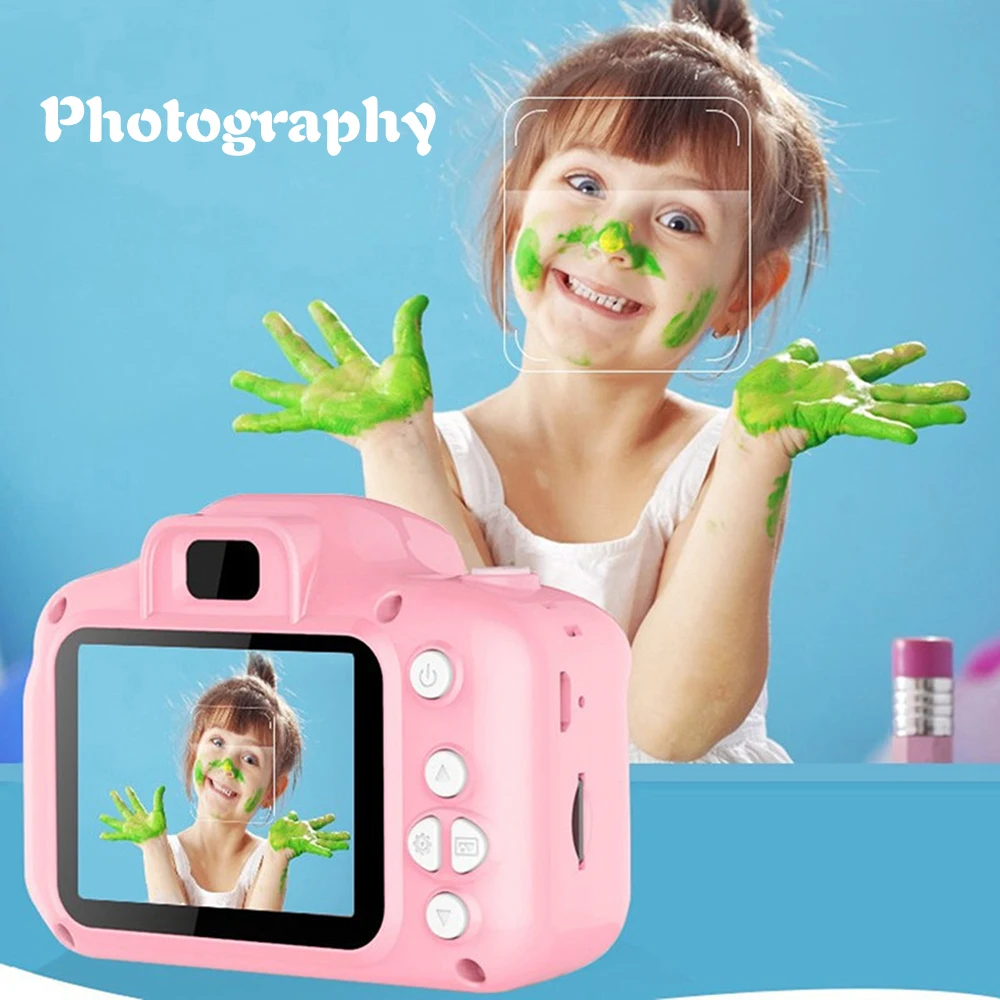 Детская мини-камера с цифровым мультипликационным принтом, милая USB перезаряжаемая видеокамера для детей, портативная микро-камера для малышей