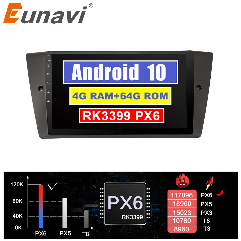 Eunavi Android автомобильное радио для BMW 3 Series E90 2005 2012 мультимедийный плеер сенсорный