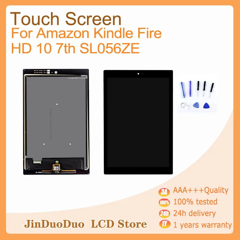 LOT For Amazon Kindle Fire HD 10 7th Gen SL056ZE 2017 LCD Touch Screen Assembly 