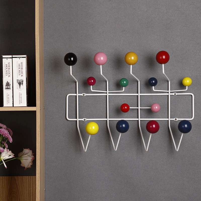 Multicolor Hange Furniture Coat hanger  Ball Rack Milti-purpose Hook For Wall Ornaments For Kid Gift Metal Bag Decor.