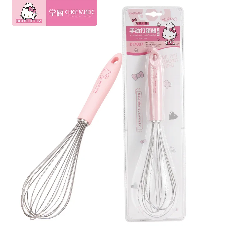 CHEFMADE hello kitty из нержавеющей стали 304 блендер для крема розовый ручной кухонный взбиватель яиц Инструменты для выпечки любимый инструмент для торта для девочек